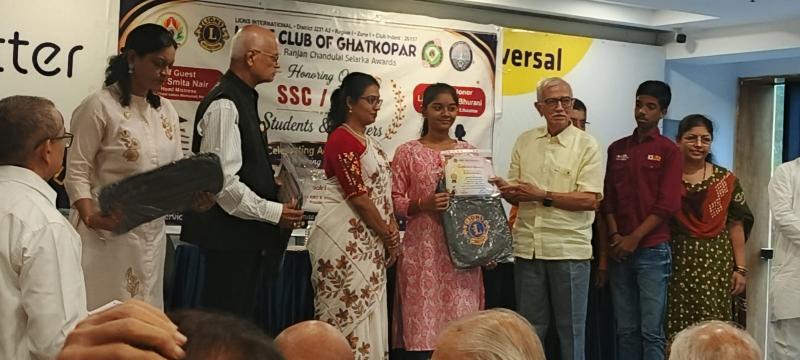 લાયન્સ ક્લબ દ્વારા ધોરણ ૧૦ ગુણગૌરવ સમારોહ